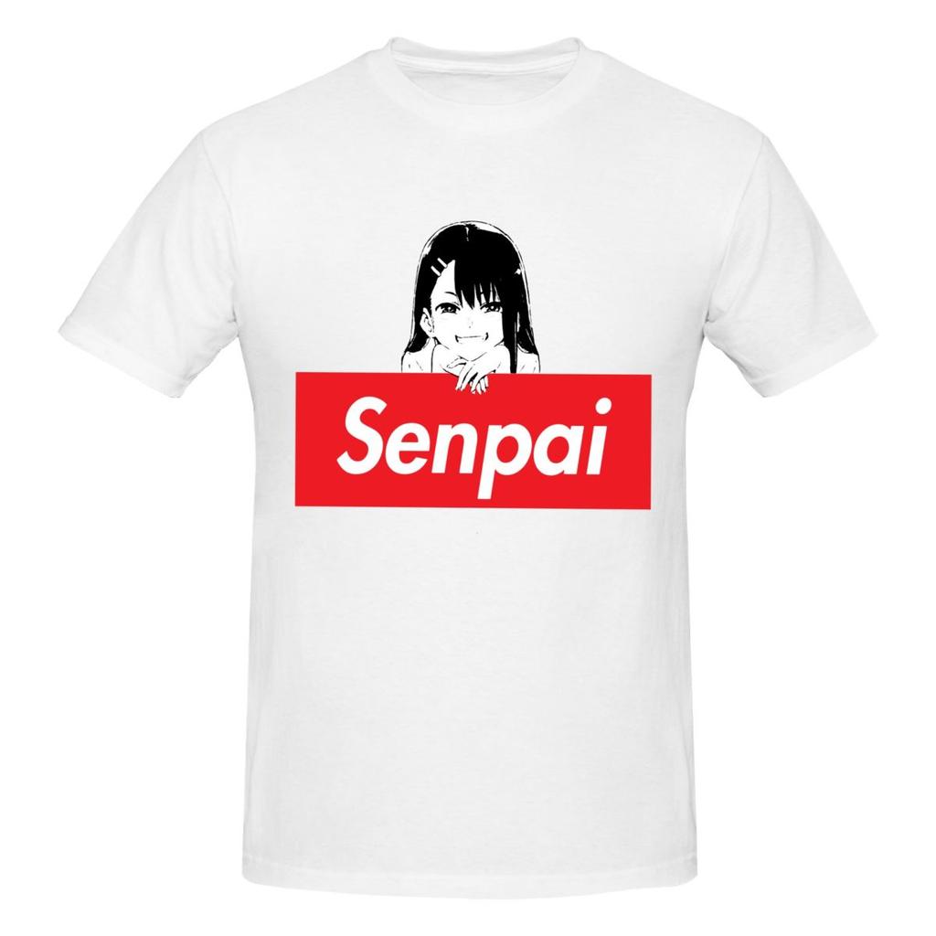 Unisex Senpai Miss Nagatoro T Shirt Vintage Oversized Cotton Crewneck Custom Sleeve Shirts
