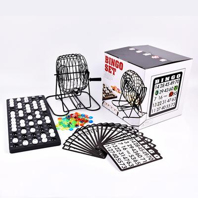 75 Ball Lottery Machine Bingo Set, Manual Lottery Machine Steel Bingo Game Cage Set - Party Group, Board Game. Bingo Drinking