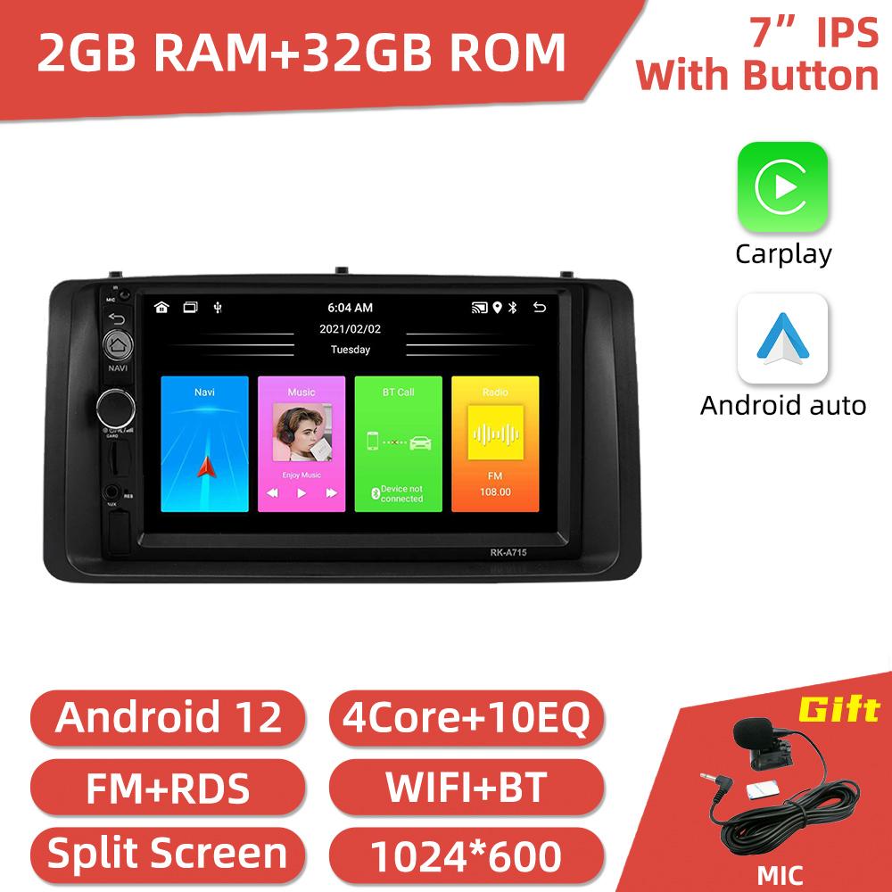 Radio auto 7 inchi pentru Toyota Corolla 2003 - 2006 Android Stereo Multimedia 2 Din Player Unitate de cap Navigator GPS Carplay Android Auto