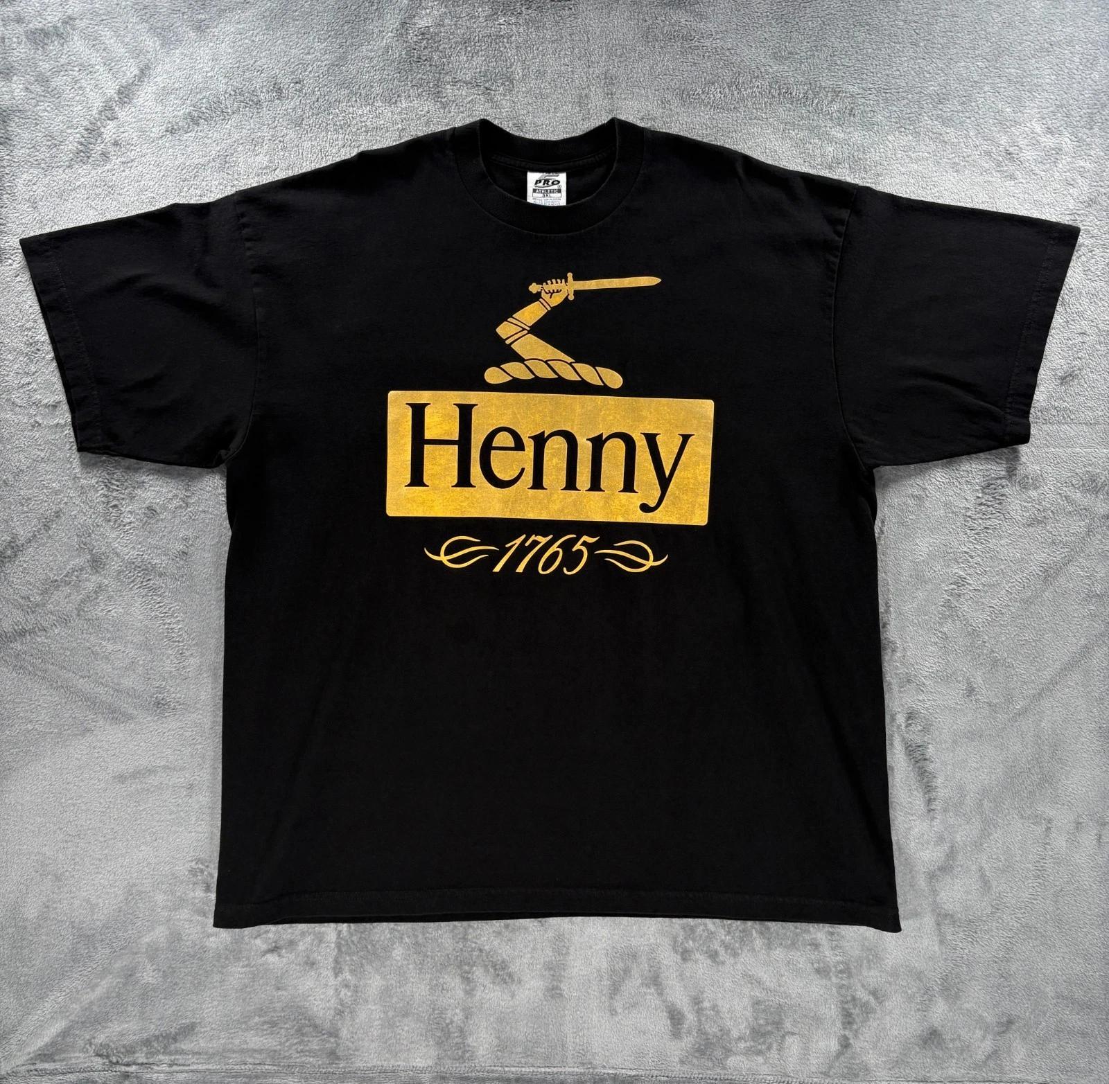 PRO Athletic Henny 1765 Hip Hop Rap T Shirt Men 3XL Black Gold Graphic Y2K VTG 3XL