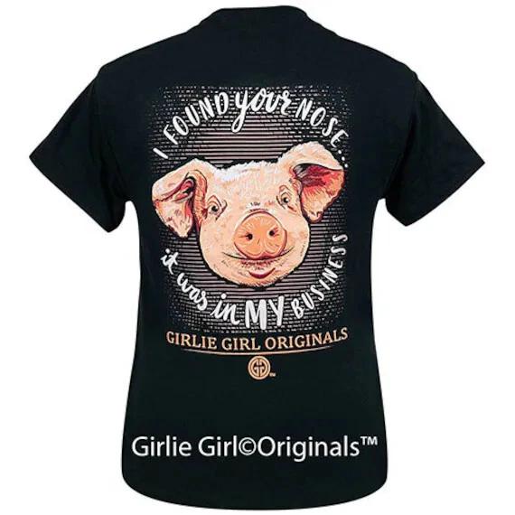 New GIRLIE GIRL T Shirt FOUND YOUR NOSE S