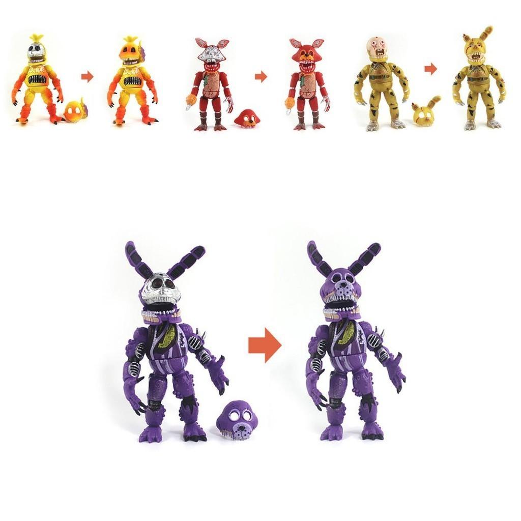 Vibrant 6pcs Fnaf Five Nights At Freddy's Light Up Action Figures For Kids