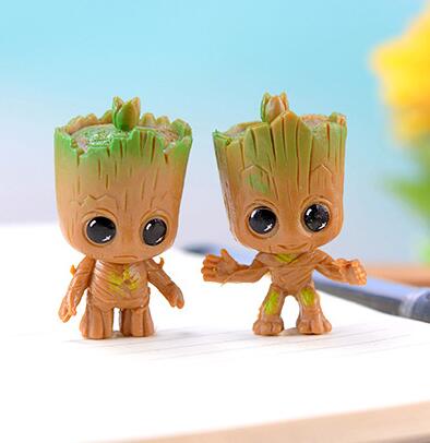 4 pezzi/set Guardiani della Galassia Piccolo Groot Adorabile Uomo Albero Infante Modello Figura Giocattoli 4,5 cm Ornamenti Regalo