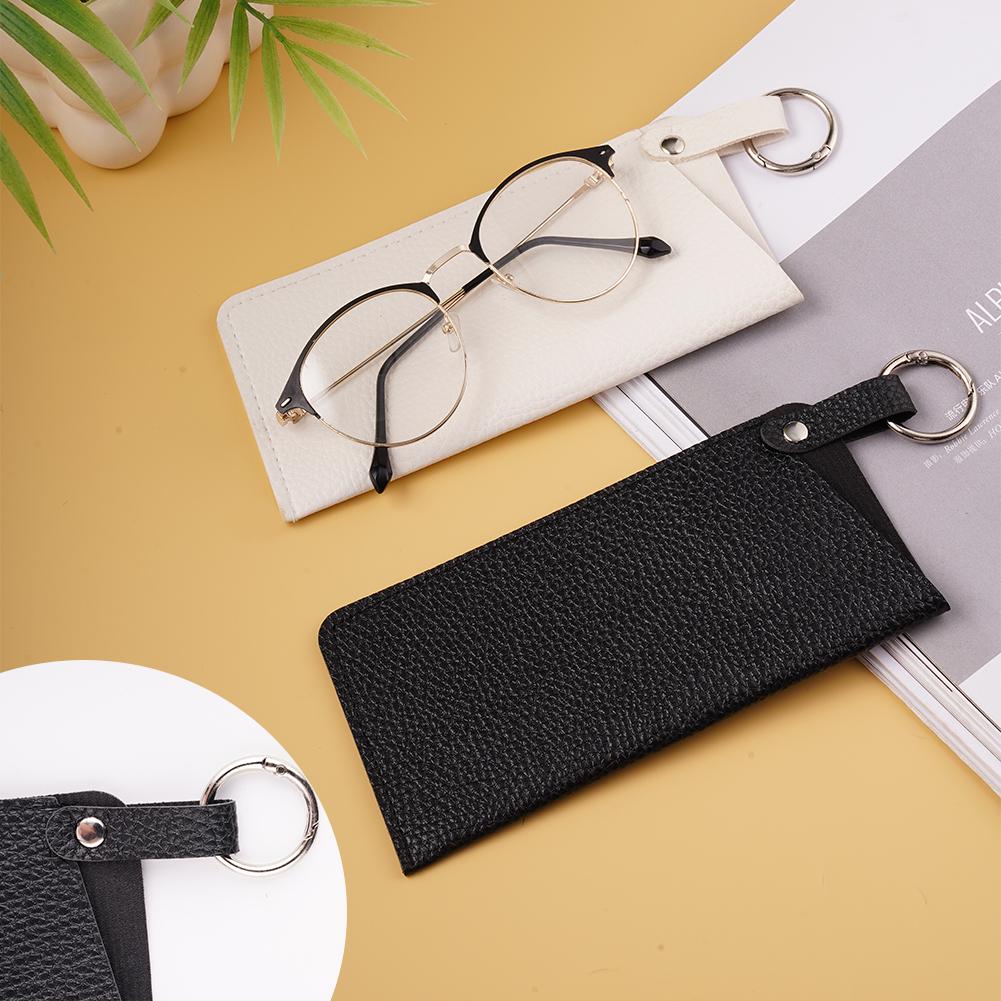 Leather Sunglasses Storage Bag Reading Eyeglasses Case Protective Box Hanging Glasses Portable Cover Sunglasses