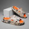 New Men Slippers Print Men Slides Male Summer Shoes Thick Sole Comfortable Home Outdoor Stylish Shoes