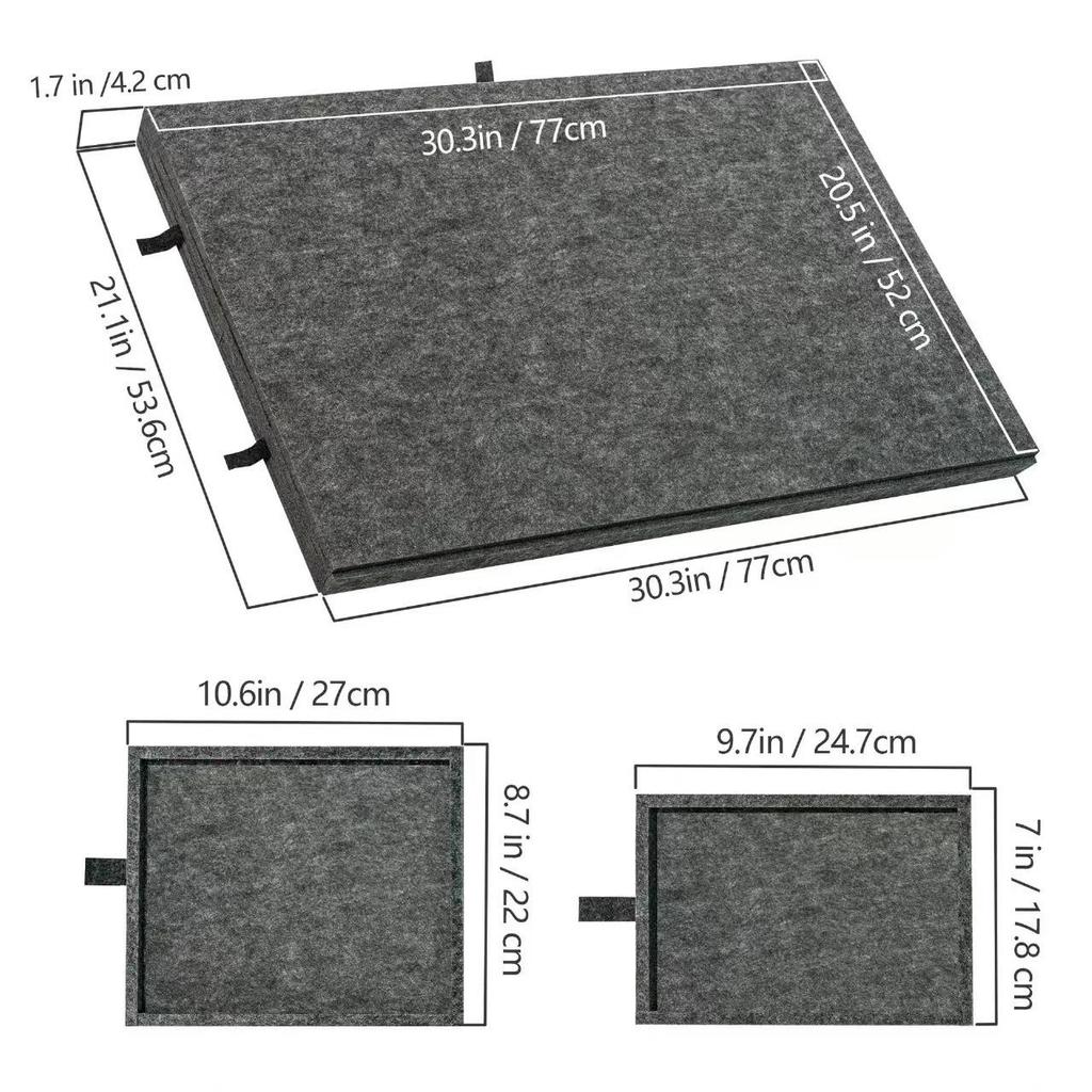 Stackable Puzzle Felt Board Mat - Thick Card for Puzzles