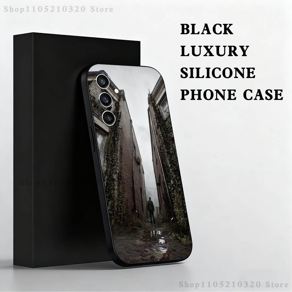 Silent Hill 2 Videogame Phone Case For Samsung S25,S24 Ultra,S20,S30 plus,S22 plus,S23,S30 Ultra 5G Silicone Black Shell