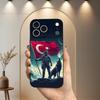 Turk Wolf Turkey Flag For iPhone 8,7,11,12,15,14,13,16,17,Plus,Pro Max,XS,X,XR,SE,Mini,Soft Silicone Black Case