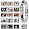 New Cute Colored Cats Dogs Leaf Italian Charm Fit 9mm Stainless Steel Women DIY Bracelet Fashion Jewelry