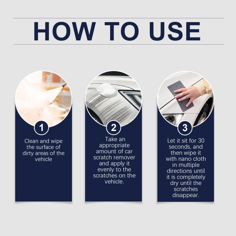 Universelle Reparatur von Autolackkratzern, Polier- und Wartungszubehör, Nano-Flash-Tuch, Kratzerentfernungsset, nicht korrosiv