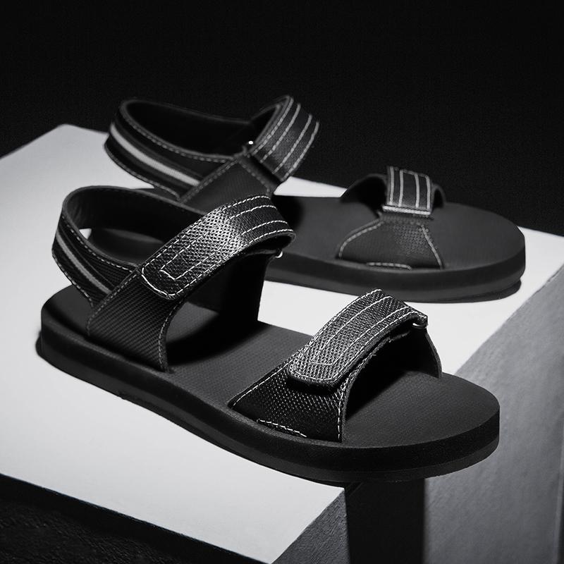Large Size Handmade Genuine Leather Men Sandals Summer Men Beach Sandals