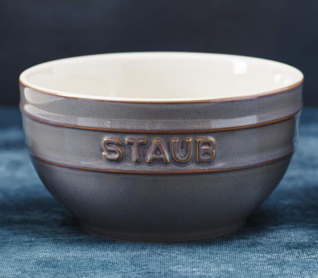 STAUB "Bowl, Antique Gray, 14cm" Ceramic Bowl, Microwave Safe [Official Japanese Product] Vintage Colors 40511-862