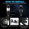1-2pcs Mini Bi Projector Lens H4 LED Hi/Lo Beam Headlight Bulb Driving Lamp Plug&Play for Car Auto SUV Motorcycle