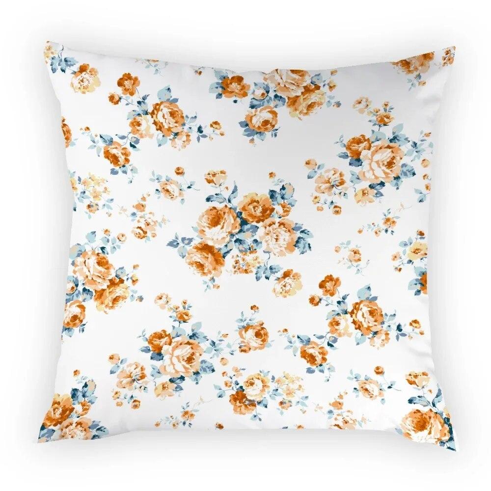 Dekorativt blomstertrekk til putevar sofa hjemmedekor farger