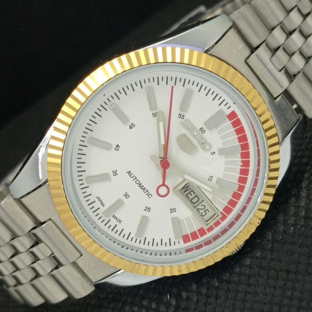 CEAS BĂRBĂTESC AUTOMATIC SEIKO 5 SECOND HAND JAPONIA RAR MECANISM AURIU 575a-a304753-2 SKU575a-a304753