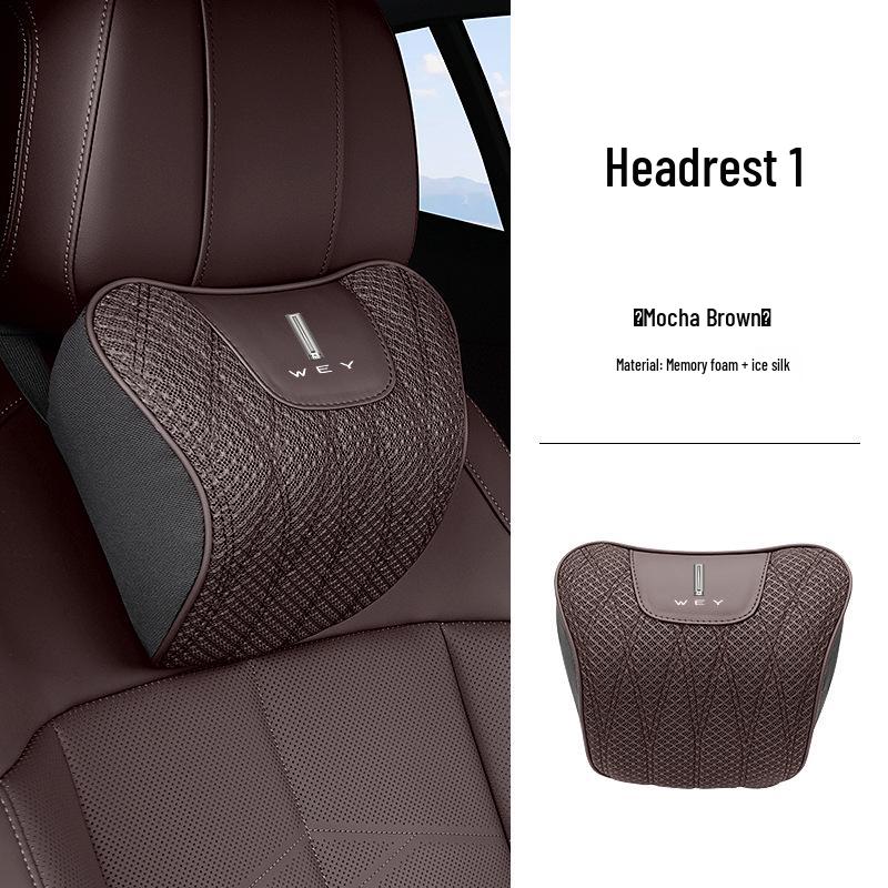 WEY Blue Mountain Car Headrest & Lumbar Support, Neck Pillow, Ice Silk Seat Cushion, Interior Accessories.