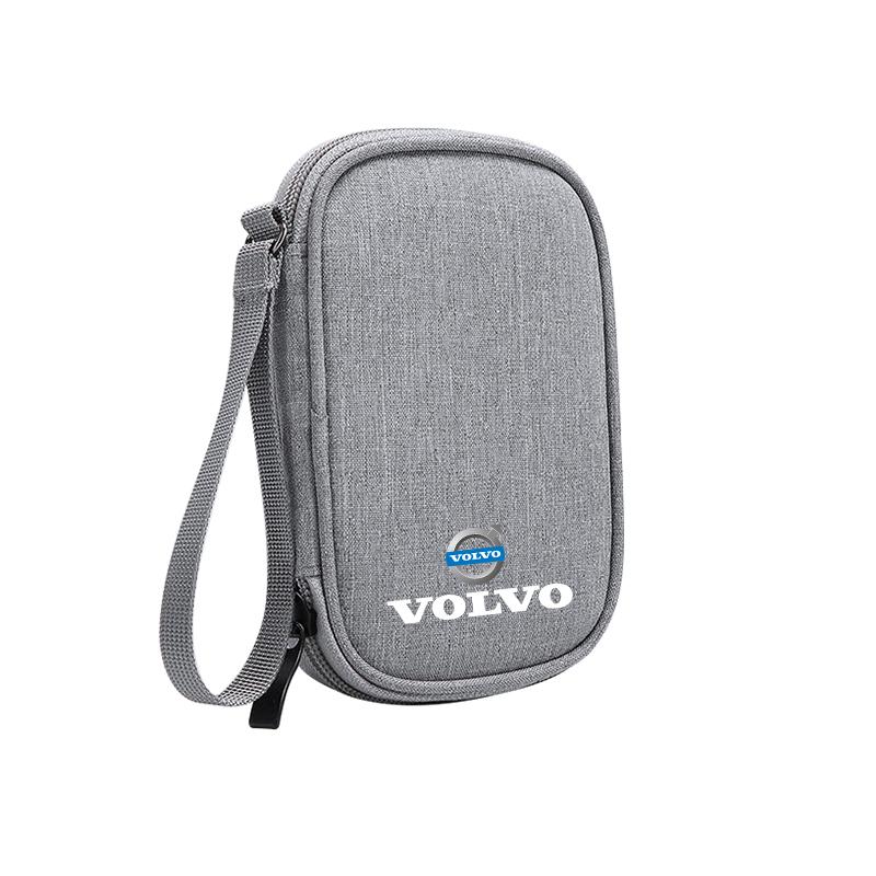 Portable Car Key Pack Auto Driver's License Phone Storage Bag For Volvo V60 V40 XC90 S60 C30 S80 V90 EX30 EX90 EM90 C40 S40 S80L