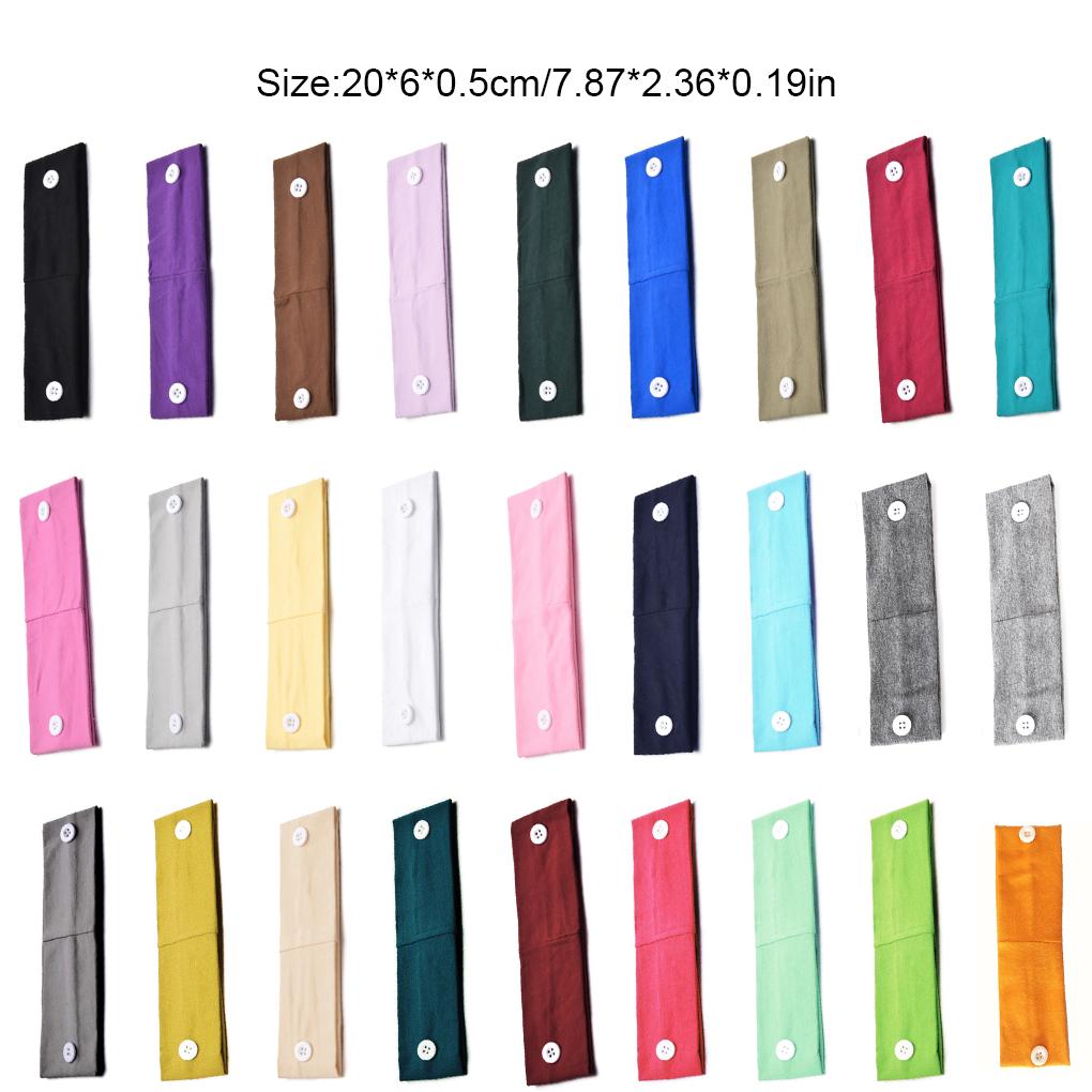 Button Headband Holder Solid Good Elasticity Relieve Ear Pain Good Fixation Sport Scarf Classic Headcloth Sweat Absorption Men