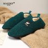 MAEDEF Men Cotton Shoes Slippers Warm Indoor Outdoor Antiskid Casual Shoe High Quality Plush Winter Couple Shoe Fluffy Slipper