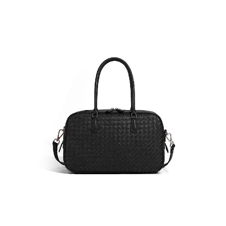 

Top Layer Cowhide Handwoven Bag Commuter Shoulder Handbag Women s Genuine Leather Crossbody Bag 2025 New Fashion Bag чорний