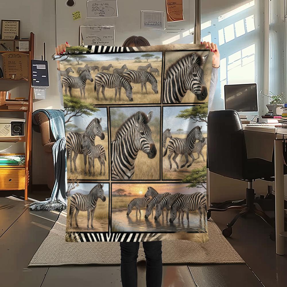 Animal Pattern Frame Print Flannel Blanket High quality Comfortable for All Seasons Home Decor Warmth and Comfort Perfect for Christmas Gifts