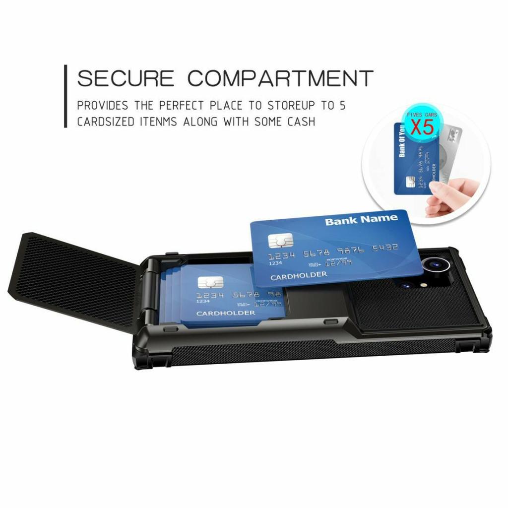 Für Samsung Galaxy S26 Ultra Hülle PC + TPU Doppelschicht Rückseite Handyhülle mit Kartenhalter