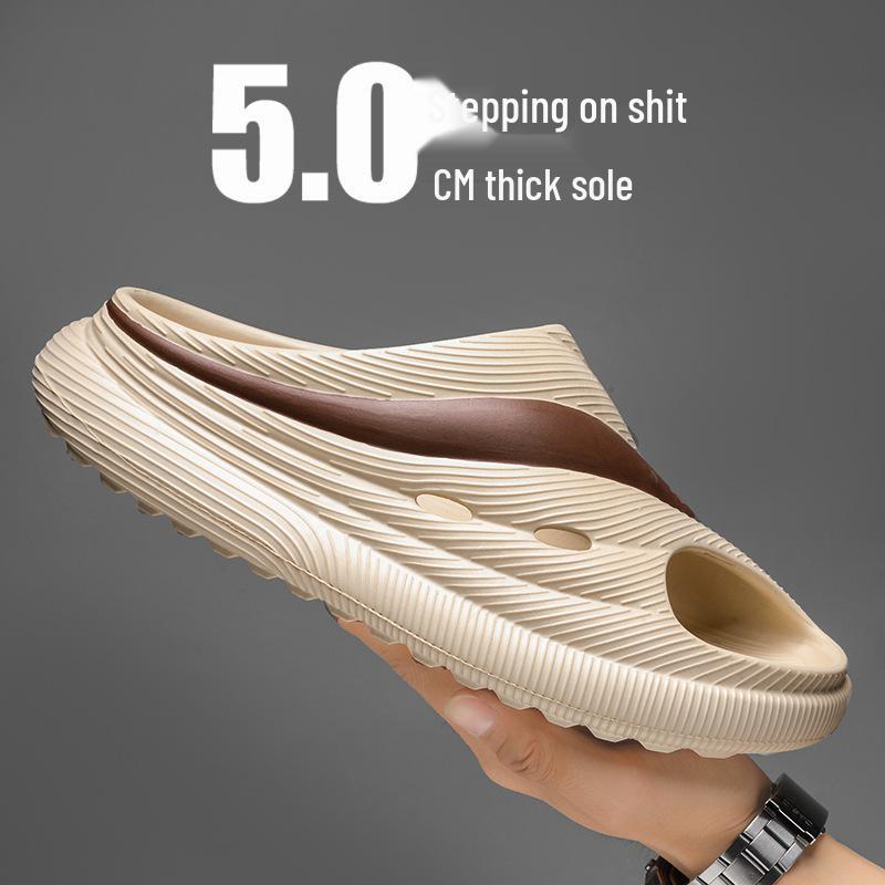 Men's Summer EVA Sandals: Wear-Resistant, Thick-Soled, One-Strap Comfort for Home and Outdoor Use