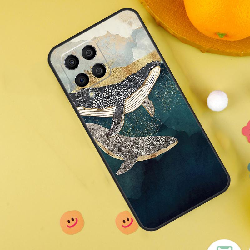 Cartoon Whale Case For Samsung Galaxy M15 M35 M55 M11 M14 M34 M54 M31 M13 M53 M51 M12 M32 M52 M16 M36 M56