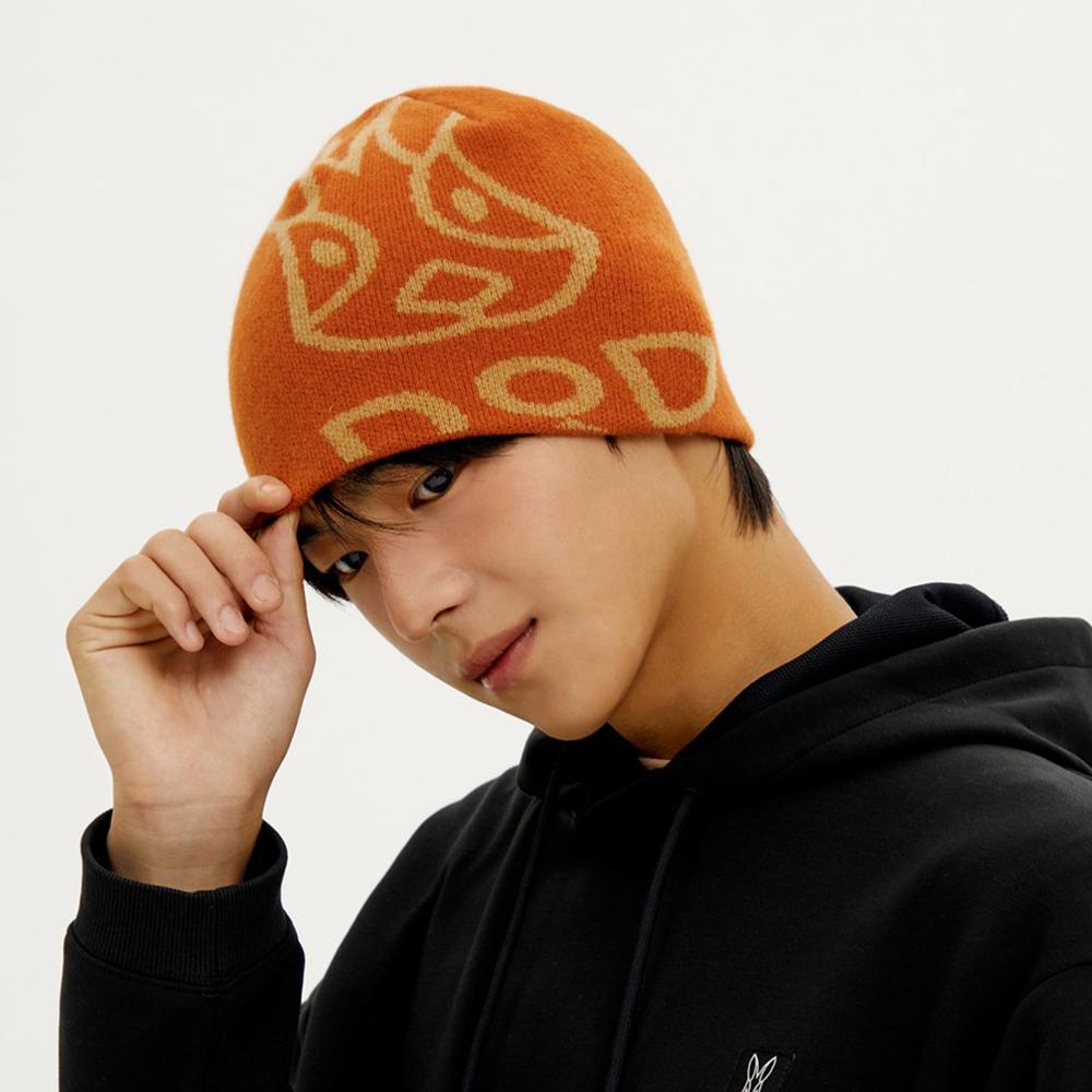 DOD Lambswool Jacquard Beanie (D.Orange)