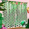 1X2M Artificial Palm Leaf Rain Curtains Tinsel Tassel Hawaiian Jungle Palm Leaves Party Decorations Kids Birthday Parties