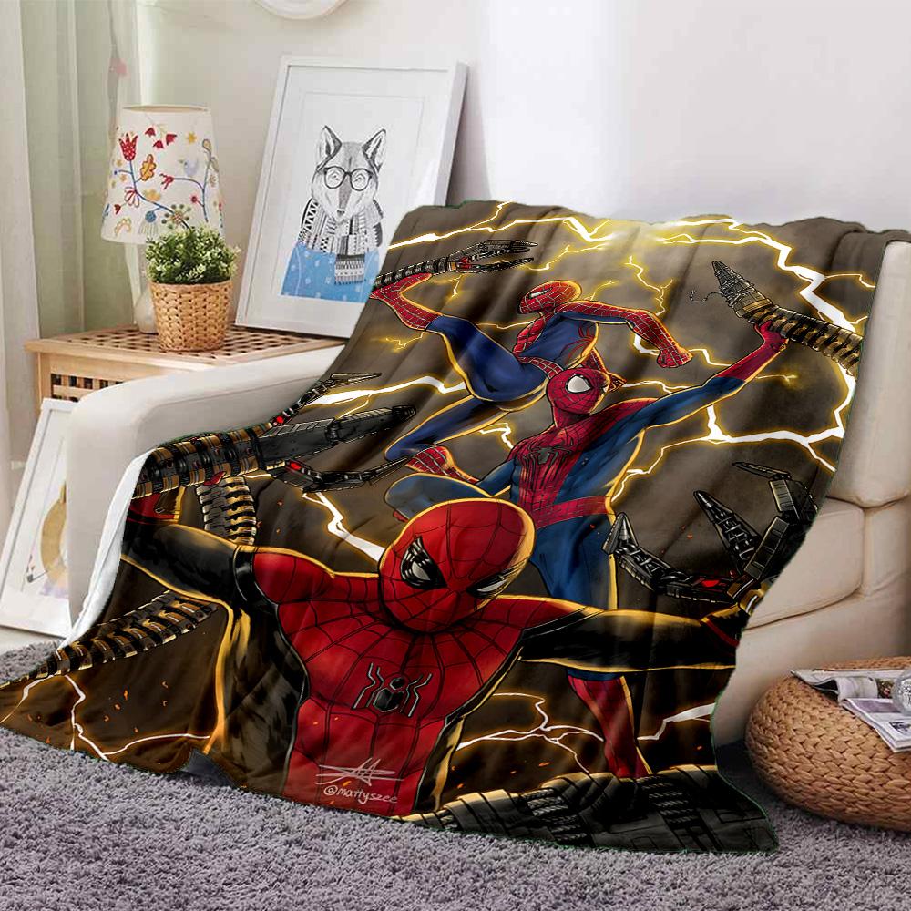 1pc Spiderman Web Shadows flannel Blanket for Super Soft Cute Comfort Blanket for Travel Bedding Couch Sofa Blanket Y82560