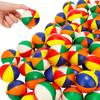 12Pcs Pu Soft Sponge Balls Realistic Colorful Beach Balls Creative Fun Squeeze Props Birthday Party Favors Stress Relief
