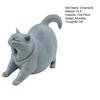 3D Printed Yawning Cat Statue, Cute Sleeping Cat Figurine for Shelf Bedroom, Modern Minimalist Home Decor Gift for Cat Lovers