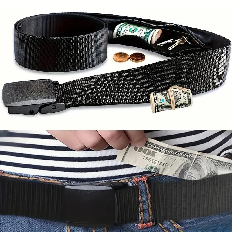 Secure anti-theft wallet with men's functional portable multifunctional waist belt, invisible zipper wallet, pants strap