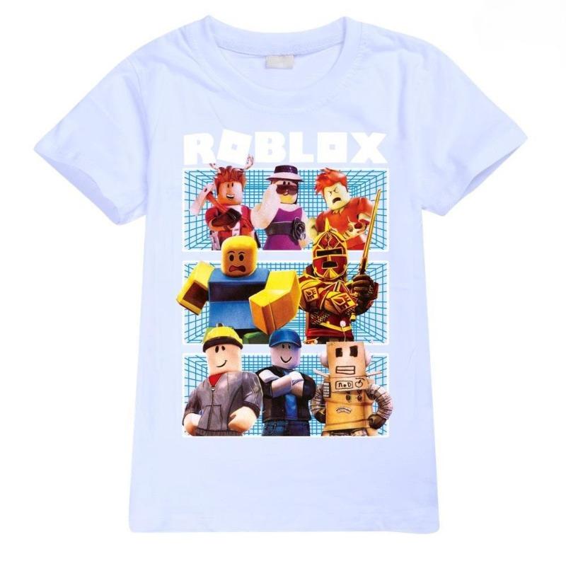 T-shirt a maniche corte con stampa cartoon del gioco Roblox Moda Abbigliamento per bambini Top estivo Regali di compleanno per bambini