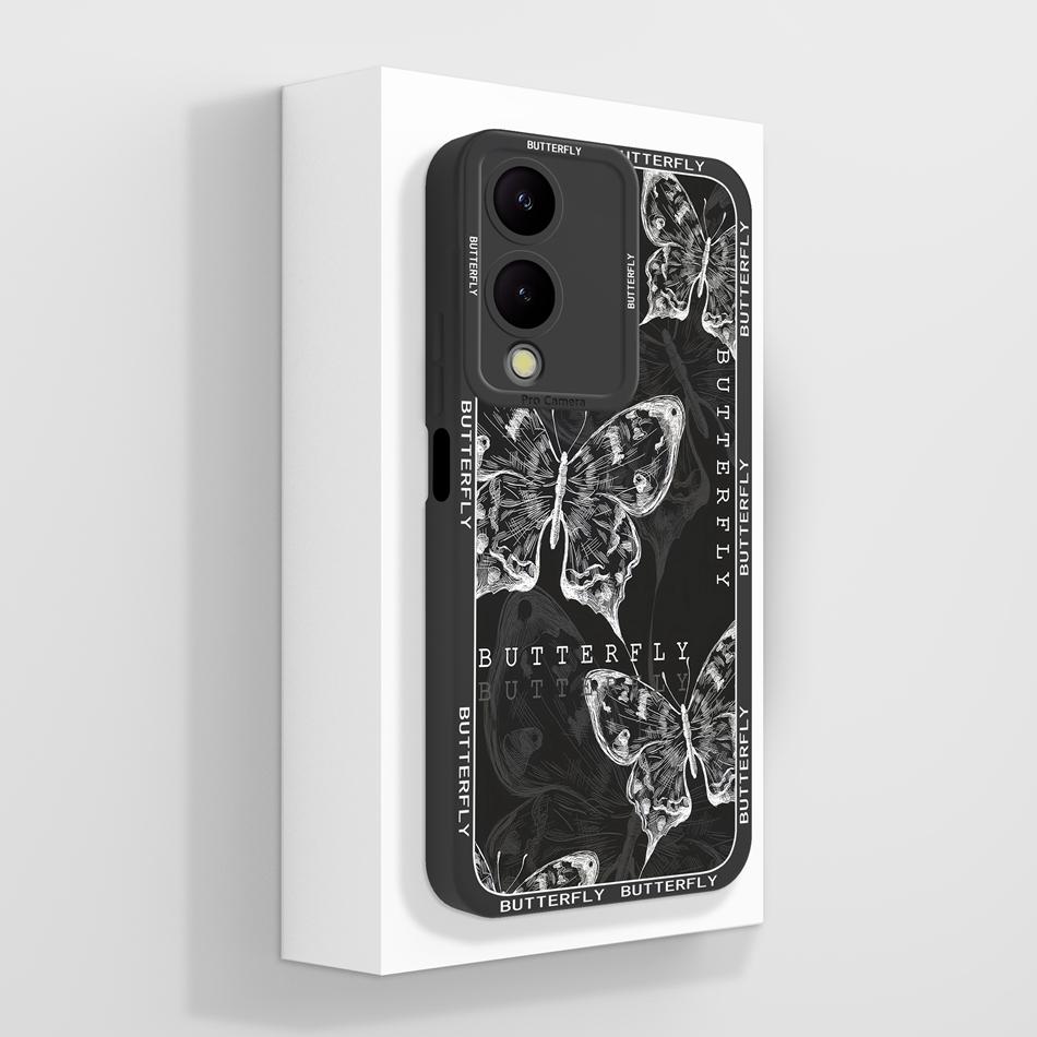 For Vivo Y17S Case Artistic Phone Cover Camera Protection Anti Choc Soft Liquid Silicone Bumper For VivoY17S Y 17S Back Cover