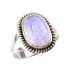 Natural Rainbow Moonstone Gemstone 925 Solid Sterling Silver Ring Size 7 H8f81
