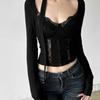 Women's Slim-fit Long Sleeve T-shirt: Pure Desire, Sexy and Trendy High-end Design for Outerwear