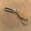 2Pcs Creative U Buckle Retro Punk Cowhide Key Chain for Men Handmade Cowhide Rope Braided Car Keychain Keyring Accessories