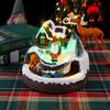 Christmas Glowing Snow House Music Box: Festive Resin Ornament & Night Light Gift