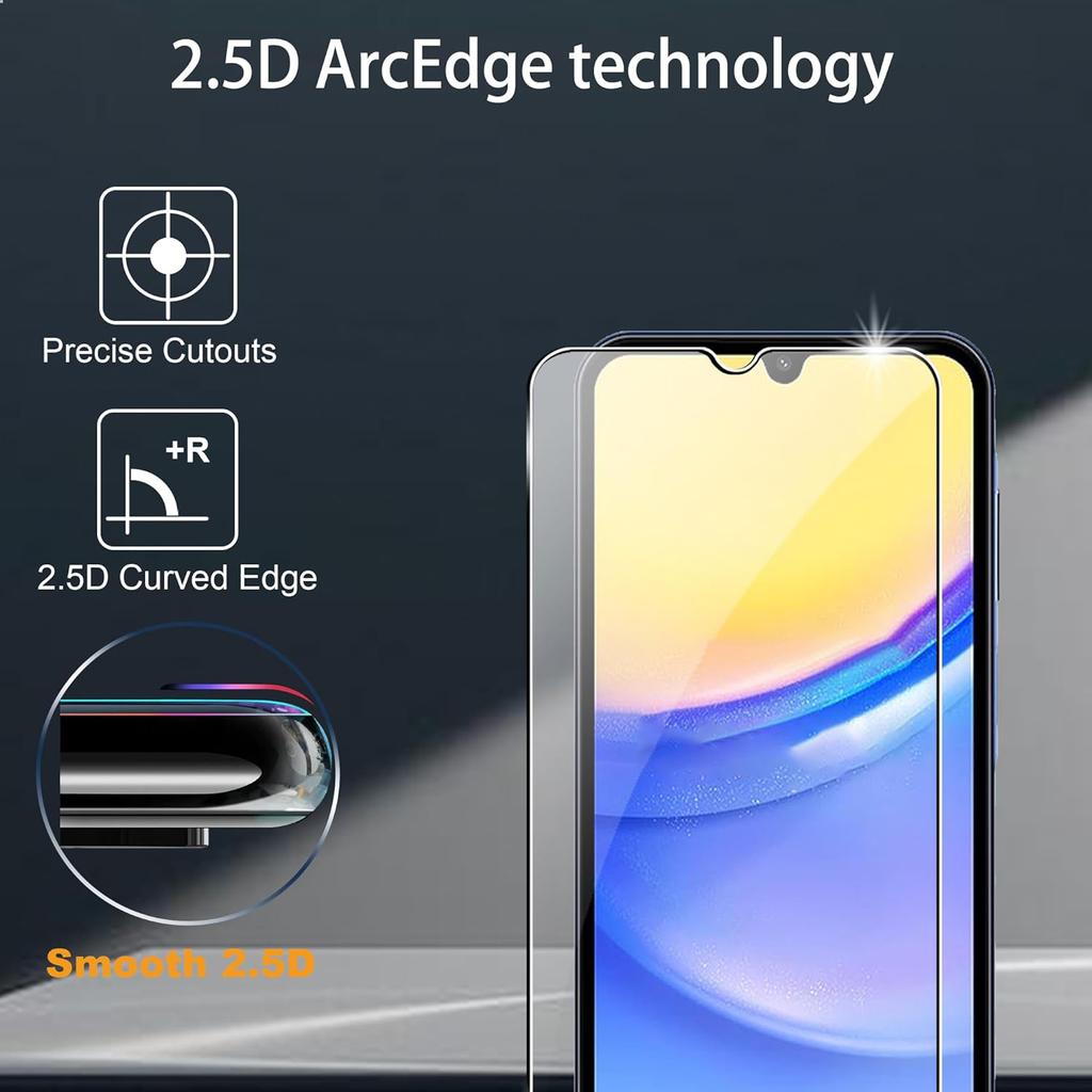2Pcs For Samsung Galaxy A15 4G/5G Tempered Glass Screen Protector+Lens Protectors Guard