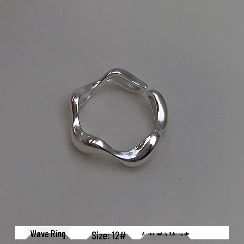 Fashionable Adjustable Wave Ring for Women – Trendy Open Design