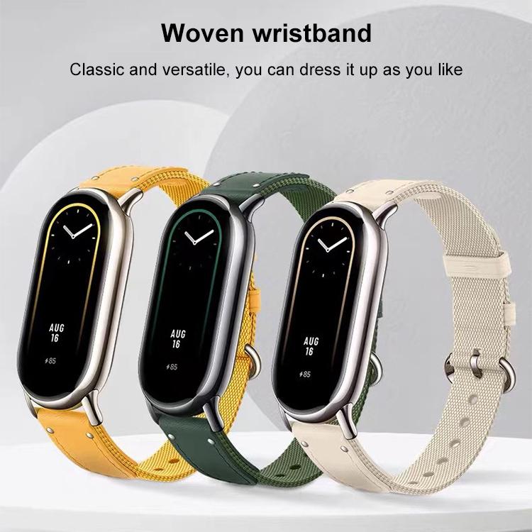 Für Xiaomi Smart Band 10 / 9 / 8 XDfind Geflochtenes Nylon-Uhrenarmband Mehrfarbig