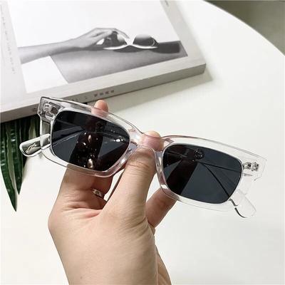 Nowe damskie prostokątne okulary przeciwsłoneczne w stylu vintage projektant Retro punkty okulary przeciwsłoneczne damskie okulary damskie okulary Cat Eye Driver