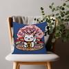 Lucky Cat Japanese Manekineko Pillow Case Sofa Living Room Bedroom Doublesided Printing Square Cushion Nap Time Pillow Case