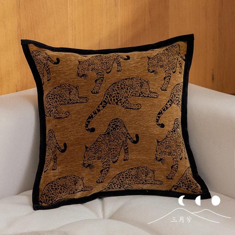 Light Luxury Sofa Pillow Cover New Chinese Modern Minimalist Model Room Decoration Pillow Backrest Headboard Cushion Cover