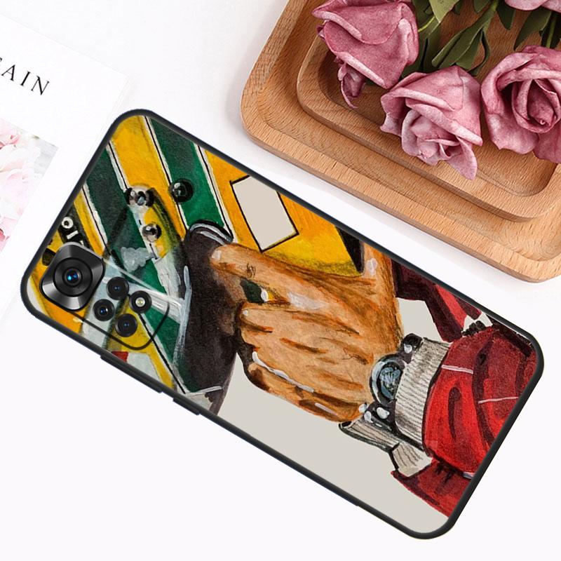 Racing Ayrton Senna Case For Xiaomi Redmi Note 13 Pro 14 12 11 9 10 9S 10S 11S 12S Redmi 12C 13C 14C 10C Cover