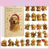 Dog Theme Christmas Advent Calendar With Acrylic Animal Figures For Holiday Gift Giving