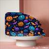 Fashion Halloween Print Work Hat Casual Wash Hat Bag Cap