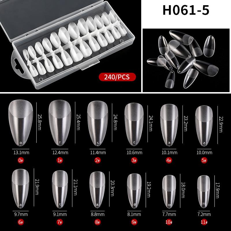 Press On Nails Coffin Nail Tips Clear Full Cover Fake Nail Artificial Press On Long Ballerina Transparent Nail Extensions